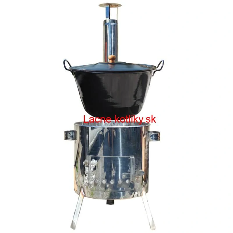 Smaltovaný kotol 70 L + nerezová kotlina 53 cm LUSTRO