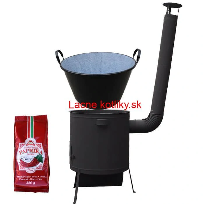 Zabíjačkový smaltovaný kotol 100 L, žiaruvzdorná kotlina 60 PLUS 600 4 MM + sladká paprika GURMÁN 250 g