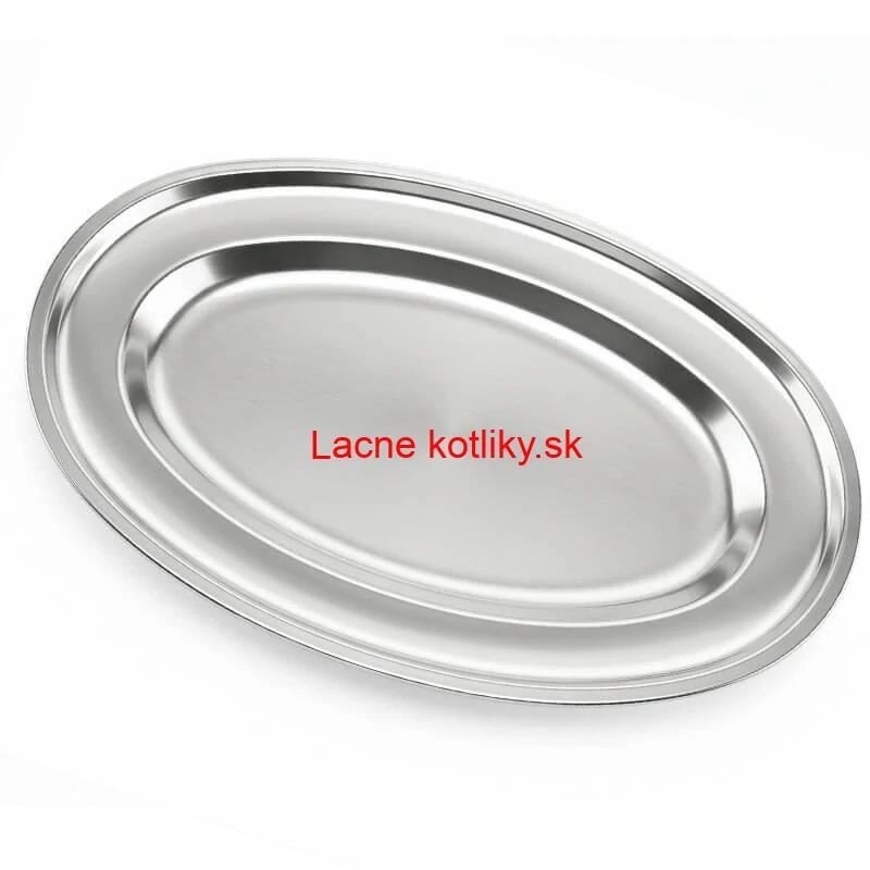 Nerezový oválny podnos (30,5cm) – Odolná servírovacia tácka na mäso aj koláče