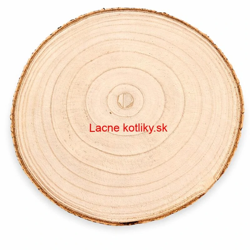 Drevený podnos z prírodného plátku dreva s kôrou Ø 20–24 cm