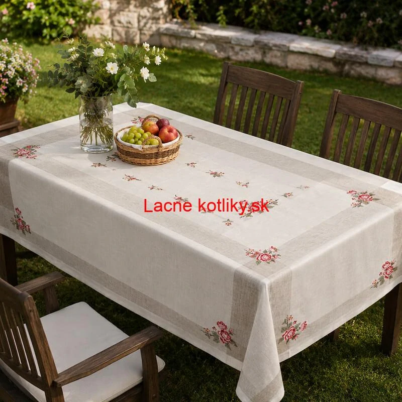 Hrubší textilný obrus Levanduľa Provence 150 × 220 cm