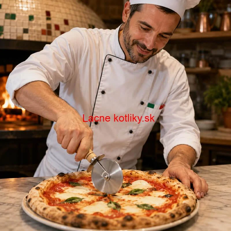 Krájač na pizzu s drevenou rukoväťou 22 cm