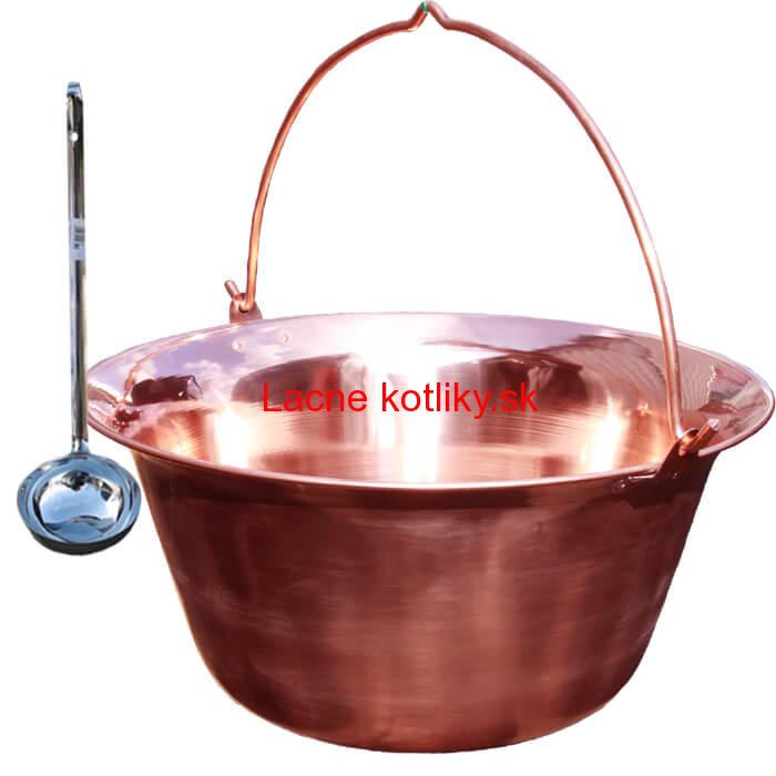 Medený kotlík 14 L + antikórová naberačka