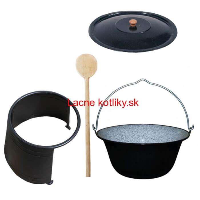Smaltovaný kotlík 16 L (1,2 mm) + pokrievka + chránič plameňa