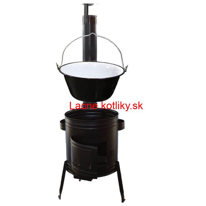 Smaltovaný kotlík 8 L (1,2 mm) + kovová kotlina 31 CLASSIC (KOV) Easy party