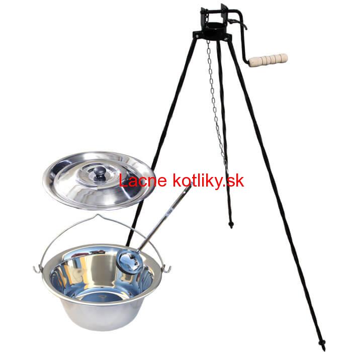 Antikorový kotlík 20 L (0,8 mm) + pokrievka + stojan s kladkou VAR