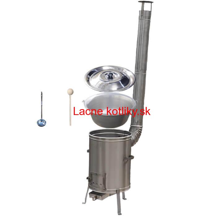 Nerezový kotlíkový set 36 LUX + hrubostenný nerezový kotlík 1,5 mm