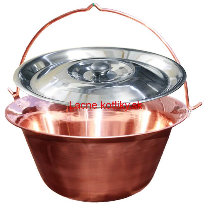 Medený kotlík 6 L + antikorová pokrievka