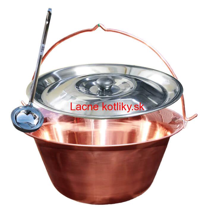 Medený kotlík 30 L + nerezová pokrievka