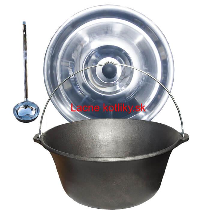 Liatinový kotlík 22 L + antikorová pokrievka