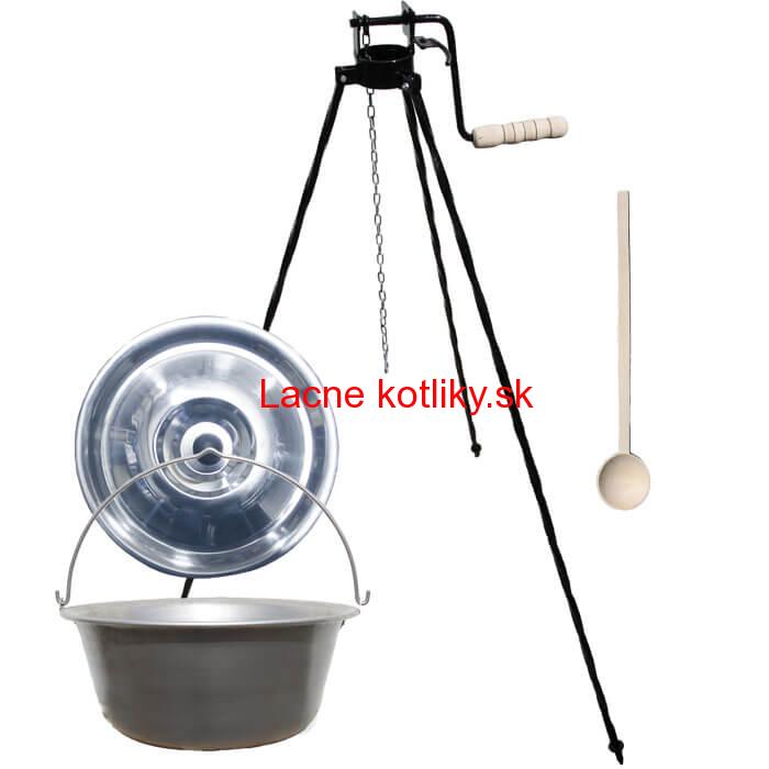 Nerezový kotlík 10 L (1,5 mm) + stojan s kladkou VAR