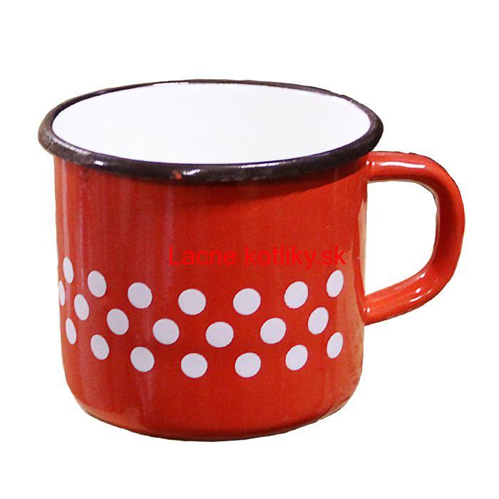 Smaltovaný hrnček 1 L (bodky)