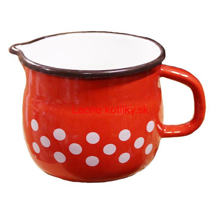 Smaltovaný hrnček s výlevkou 1 L