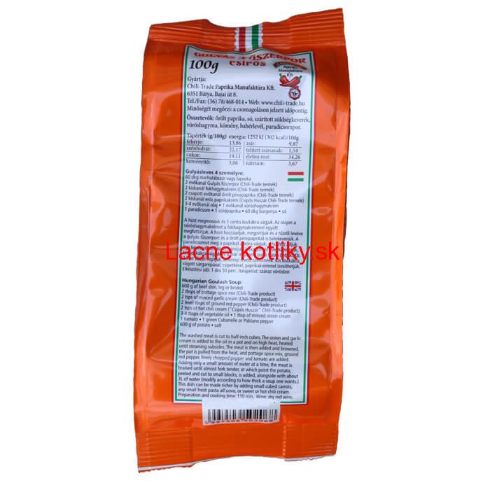 Paprikové korenie na guláš - štiplavé 100 g