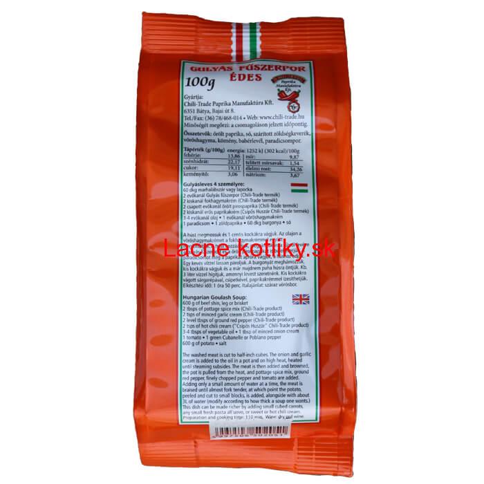 Paprikové korenie na guláš - sladké 100 g