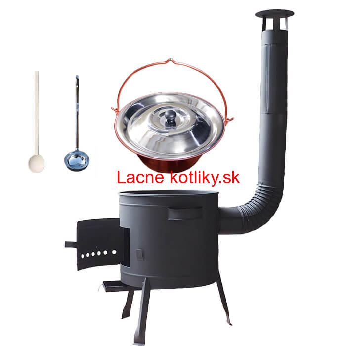 Medený kotlík 20 L (1,2 mm) + nízka kotlina 42 cm PLUS 600