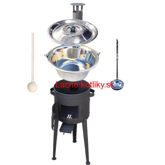 Nerezový kotlík 30 L (1,2 mm) + vys. kotlina 45 cm PLUS 600