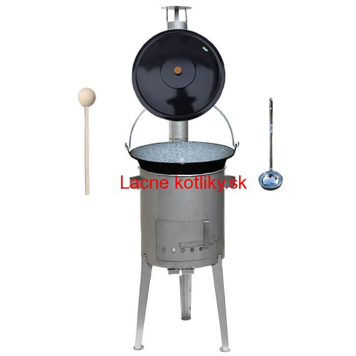 Smaltovaný kotlík 20 L (1,2 mm) + nerez. kotlina 42 cm LUXUS