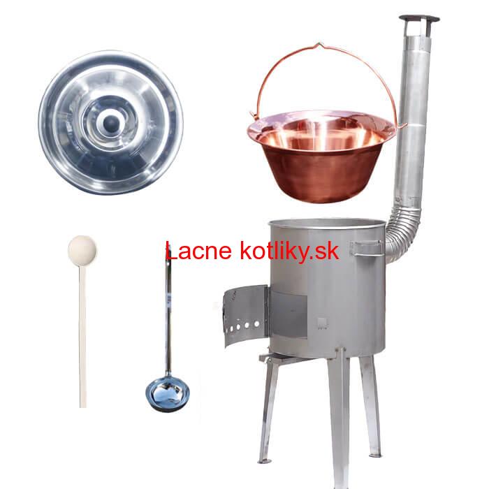Medený kotlík 20 L (1,2 mm) + nerezová kotlina 42 cm LUXUS