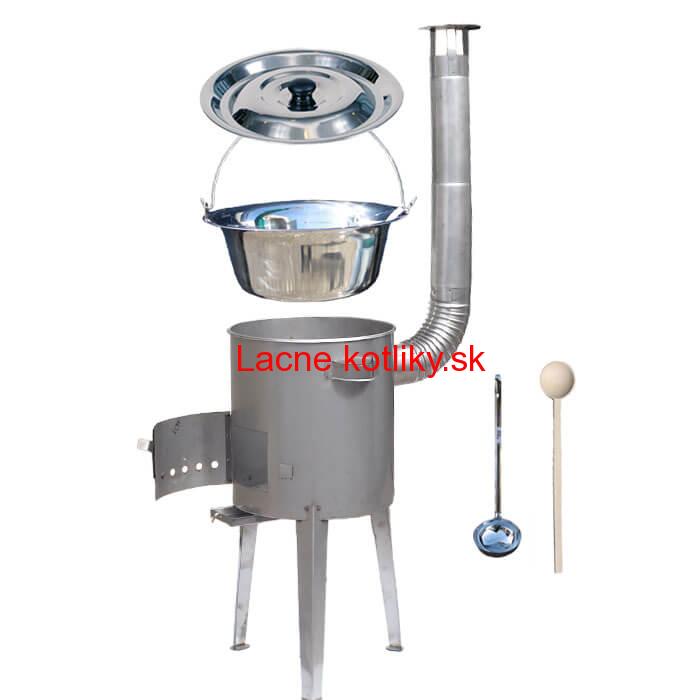 Antikorový kotlík 14 L (0,8 mm) + nerez. kotlina 36 cm LUXUS