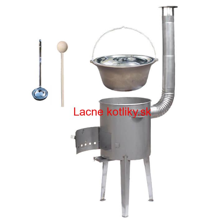 Liatinový kotlík 16 L + nerezová kotlina 36 cm LUXUS