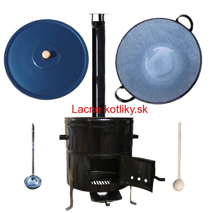 Smaltovaný kotol 80 L + kovová kotlina 58 cm BIG PARTY