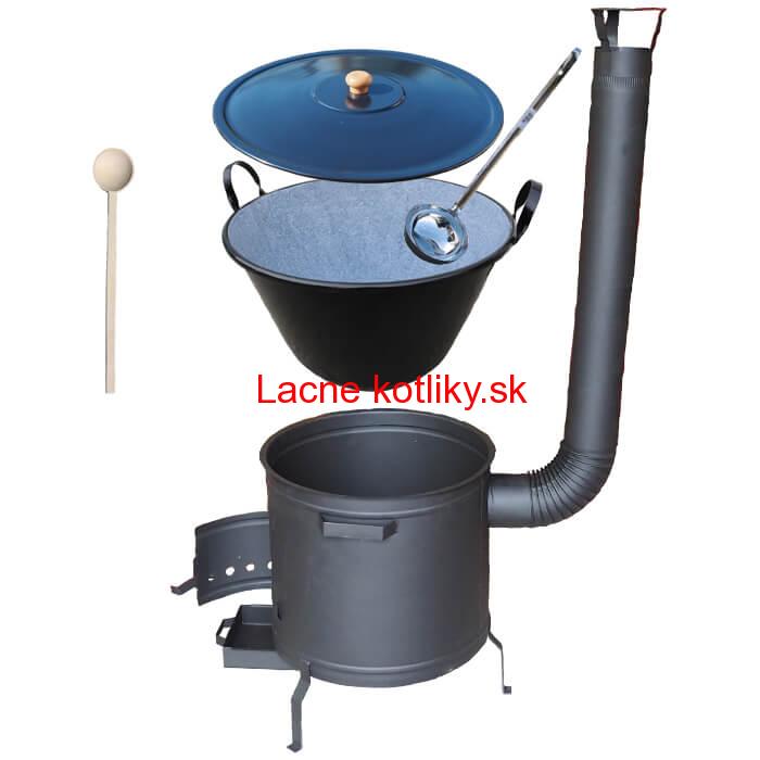 Smaltovaný kotol 50 L + žiaruvzdorná kotlina 50 cm PLUS 600