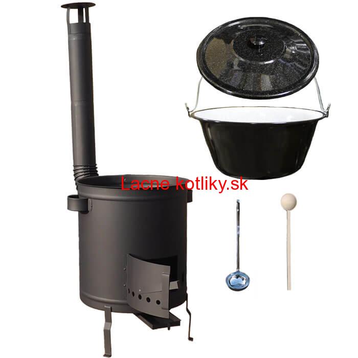 Smaltovaný kotlík 20 L (1,2 mm) + hrubostenná (1,5 mm) a žiaruvzdorná kotlina 42 PLUS 600