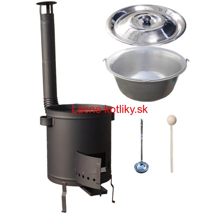 Nerezový kotlík 30 L (1,5 mm) + hrubostenná (1,5 mm) a žiaruvzdorná kotlina 45 PLUS 600