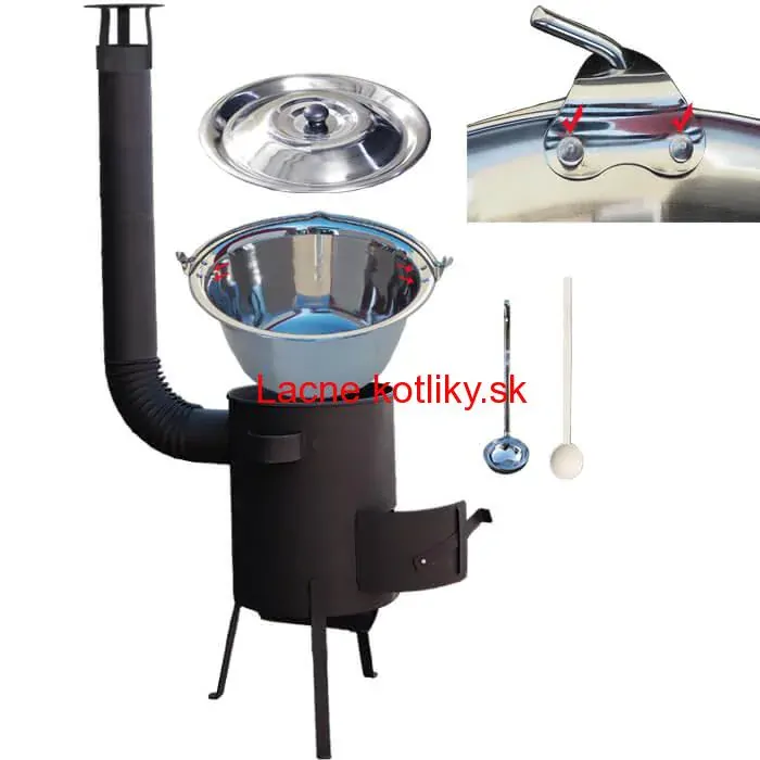 Antikorový kotlík 30 L (0,8 mm) + žiaruvzdorná kotlina 45 PLUS 600 4 MM