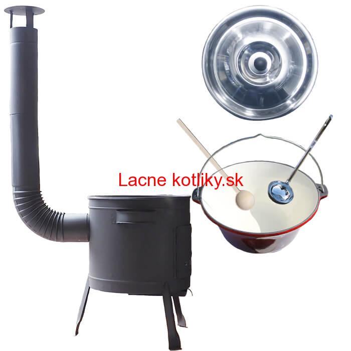 Liatinový kotlík so smaltovanou úpravou 16 L + nízka kotlina 36 PLUS 600