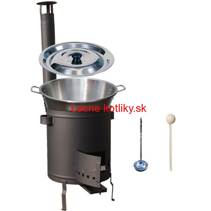 Nerezový kotol 40 L (1,2 mm) + hrubostenná (1,5 mm) a žiaruvzdorná kotlina 45 PLUS 600