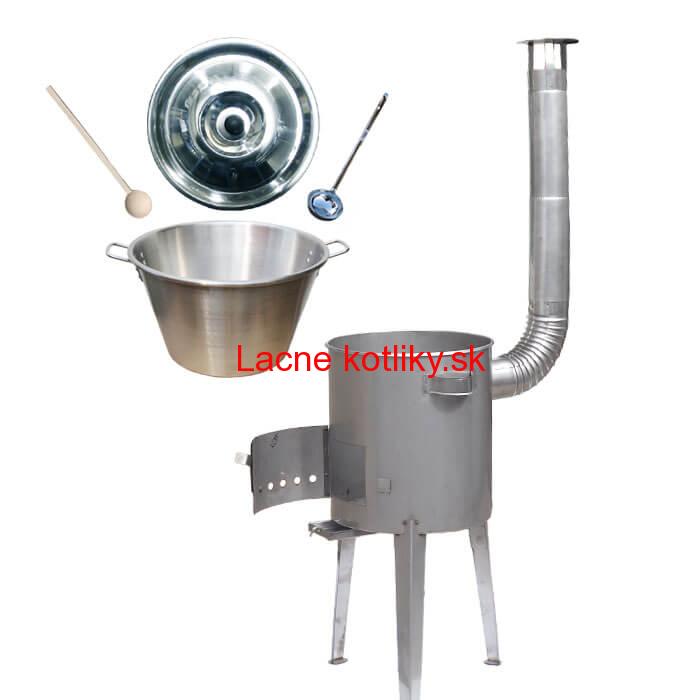 Nerezový kotol 40 L (1,2 mm) + nerezová kotlina 45 cm LUXUS