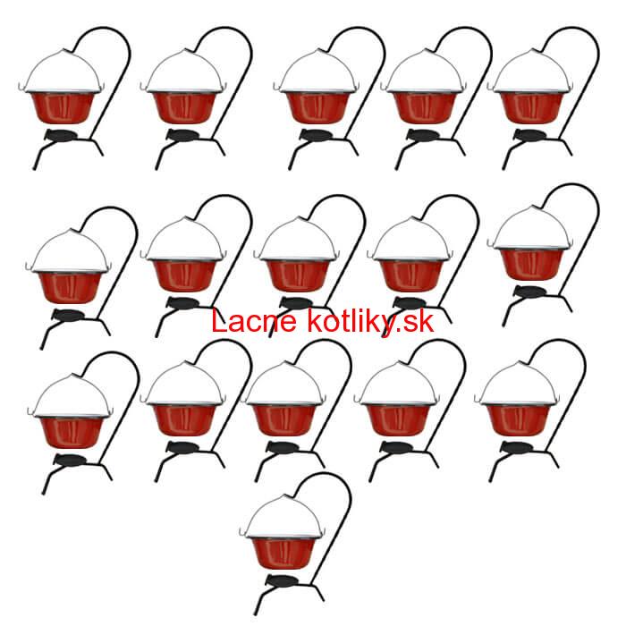 Servírovacia súprava SMALT RED 16 ks