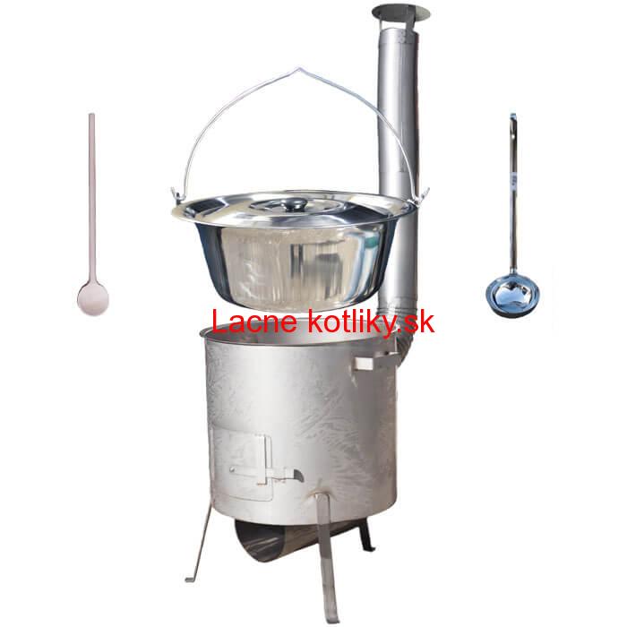 Nerezový kotlík 20 L (1,2 mm) INOX, zosilnená vysoká nerezová kotlina 42 cm zo zosilneným dnom (1,5 mm) KOMFORT