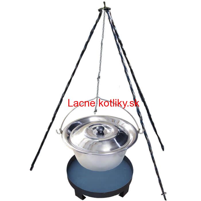 Antikorový kotlík 10 L (0,8 mm) + Ohnisko + stojan 1,2 m