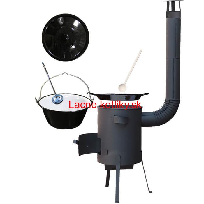 Smaltovaný kotlík 13 L + Paella panvica 38 cm + žiaruvzdorná kotlina 36 PLUS 600 4 MM