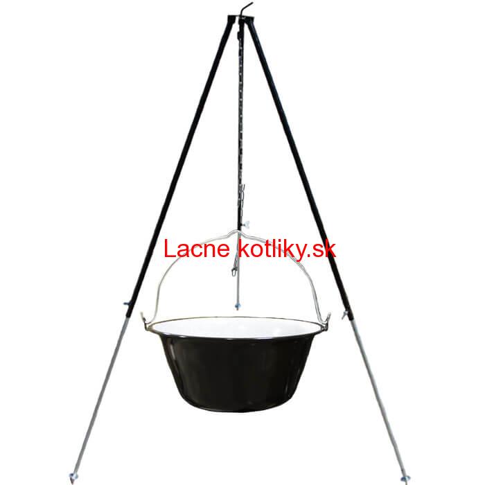 Smaltovaný kotlík 30 L + teleskopická trojnožka 1,7 m