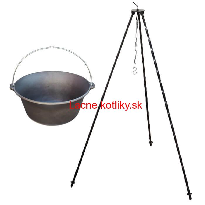 Liatinový kotlík 7,2 L + trojnožka 1,2 m
