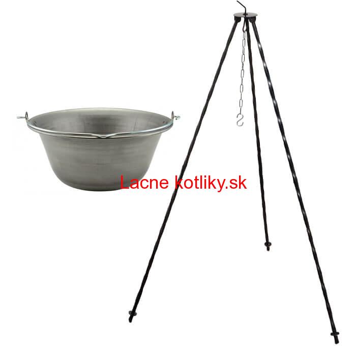 Železný kotlík 20 L (0,75 mm) + trojnožka 1,2 m