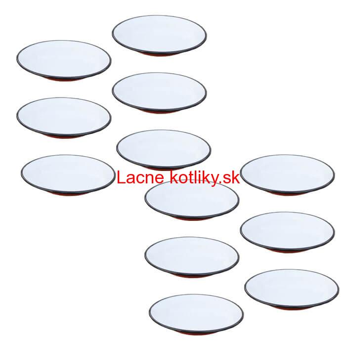 Súprava smaltovaných plytkých tanierov 22 cm 12 ks