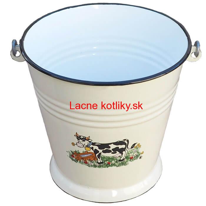 Smaltované vedro 5 L DECOR Kravička