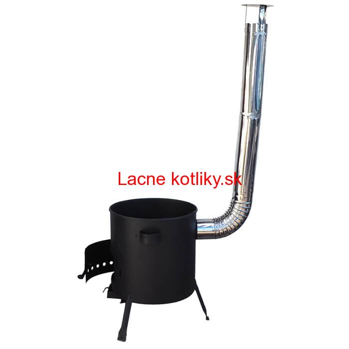 Kotlina 42 cm (1 mm) s žiaruvzdornou farbou PLUS 600 + nerezový dymovod