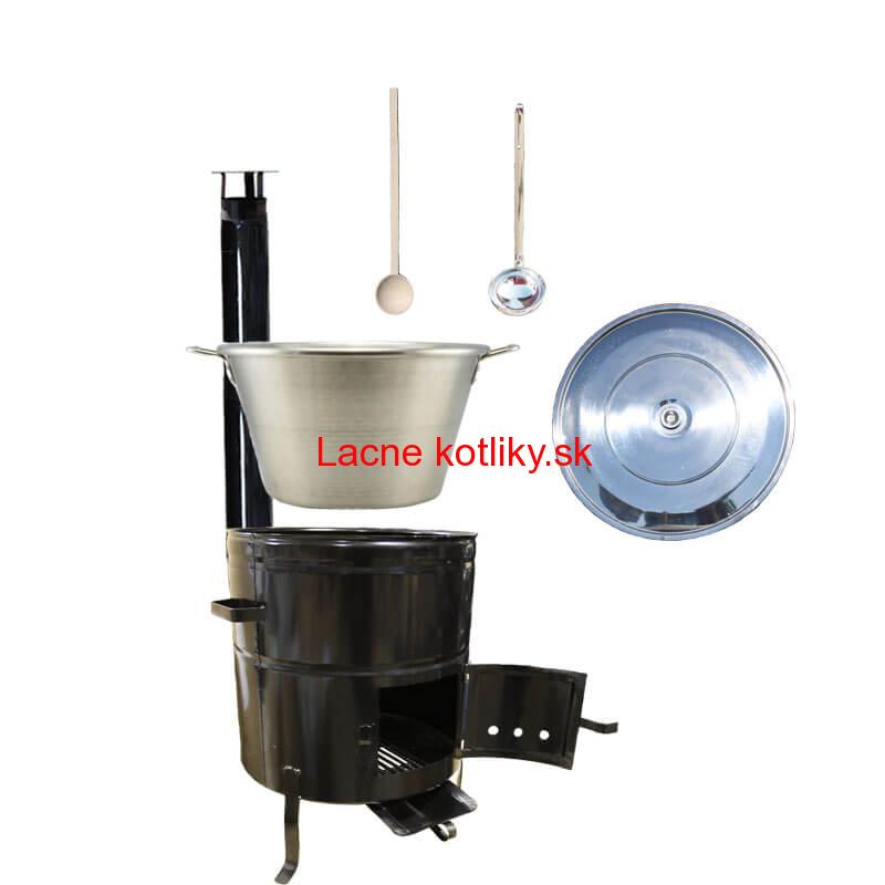 Nerezový kotol 70 L + kovová kotlina 56 cm BIG PARTY