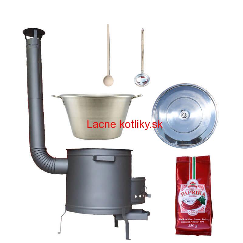 Nerezový kotol 70 L + žiaruvzdorná kotlina 56 cm PLUS 600 + Sladká paprika GURMÁN 250 g BIG PARTY