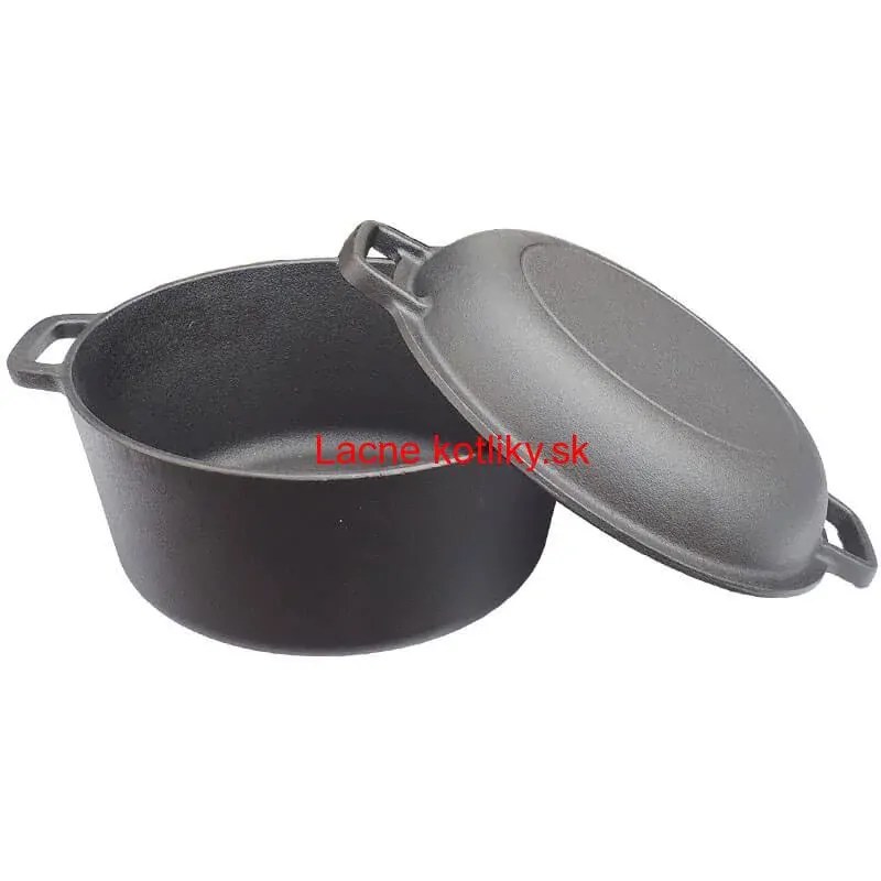 Liatinový hrniec s pokrievkou 2 v 1