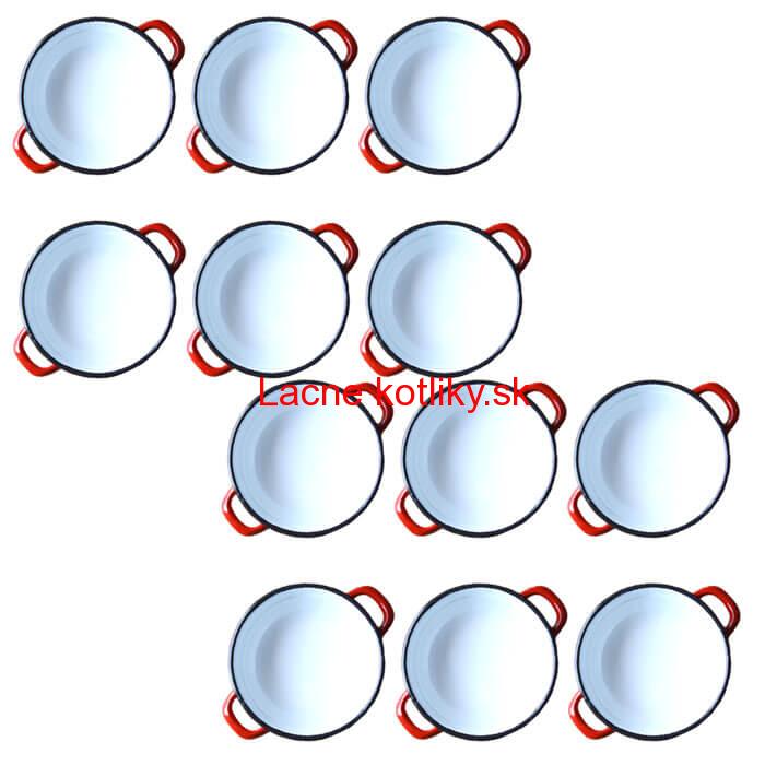 Súprava smaltovaných selských misiek 14 cm 12 ks
