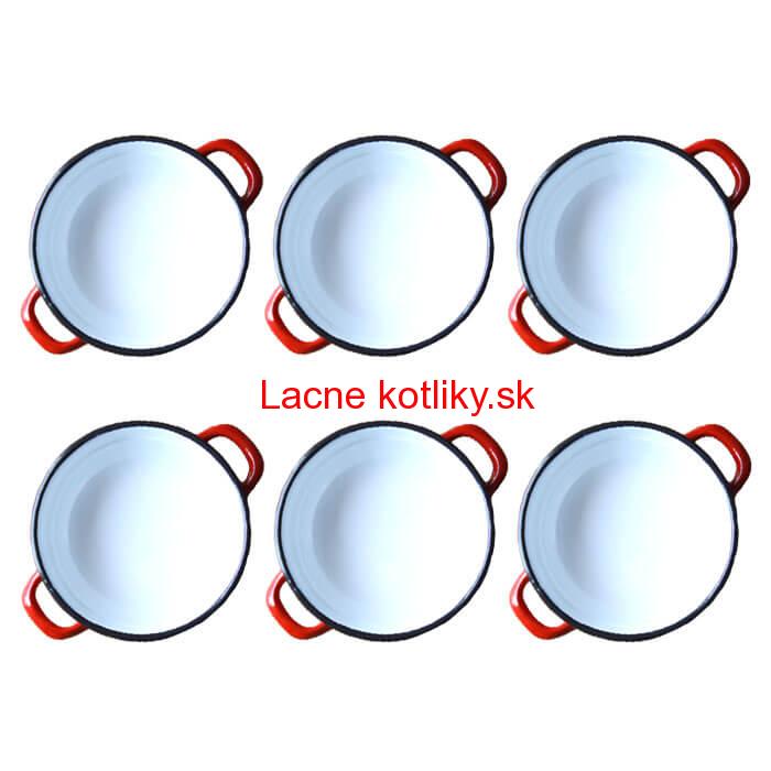 Súprava smaltovaných selských misiek 18 cm 6 ks