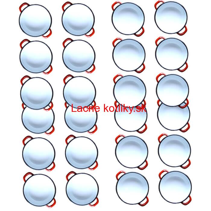 Súprava smaltovaných selských misiek 18 cm 24 ks