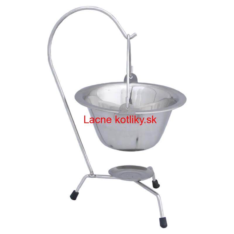 Servírovací kotlík na guláš nerezový 0,8 l + stojan